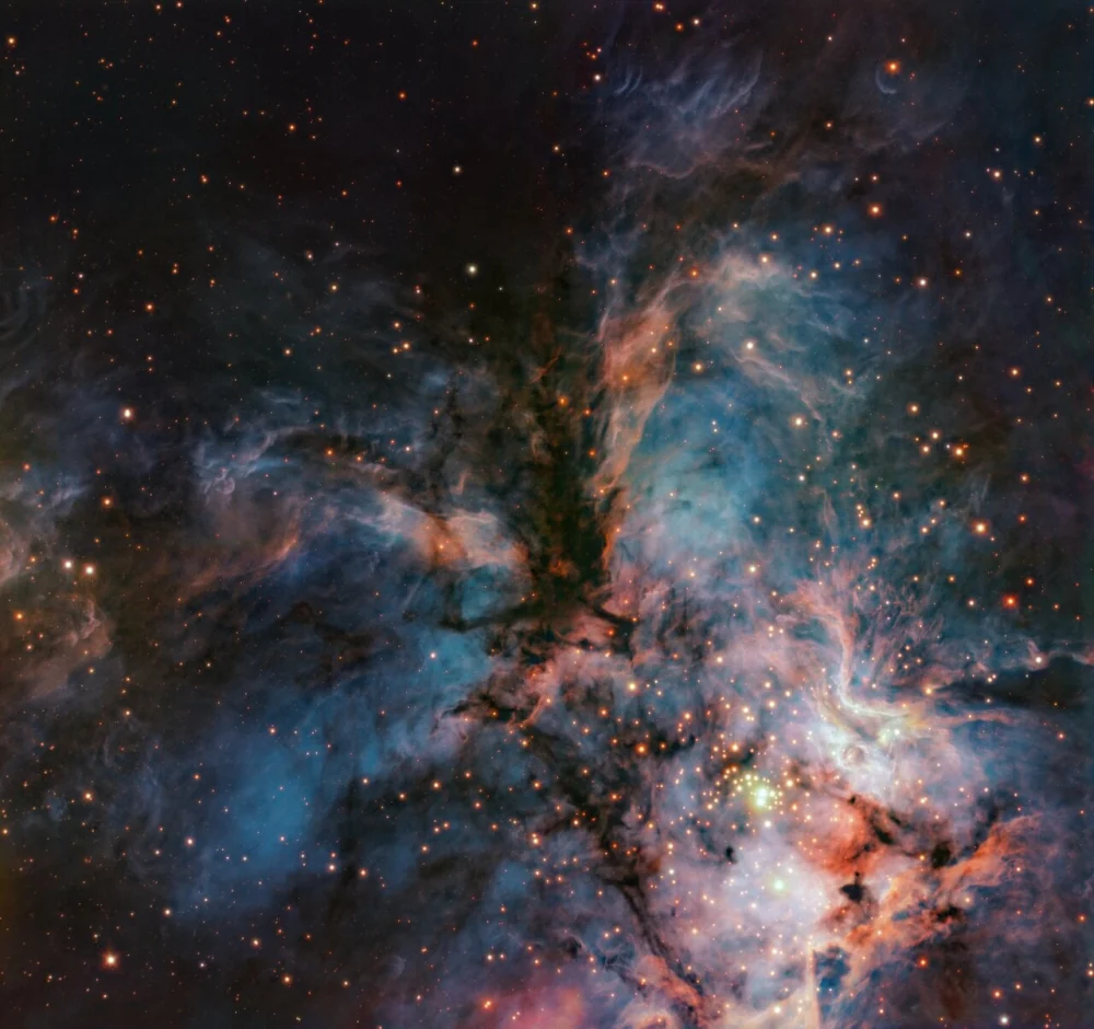 Cosmic Predator in the Vela Constellation: ESO Unveils High-Resolution Portrait of the RCW 36 Nebula and Its Hidden Stellar Population