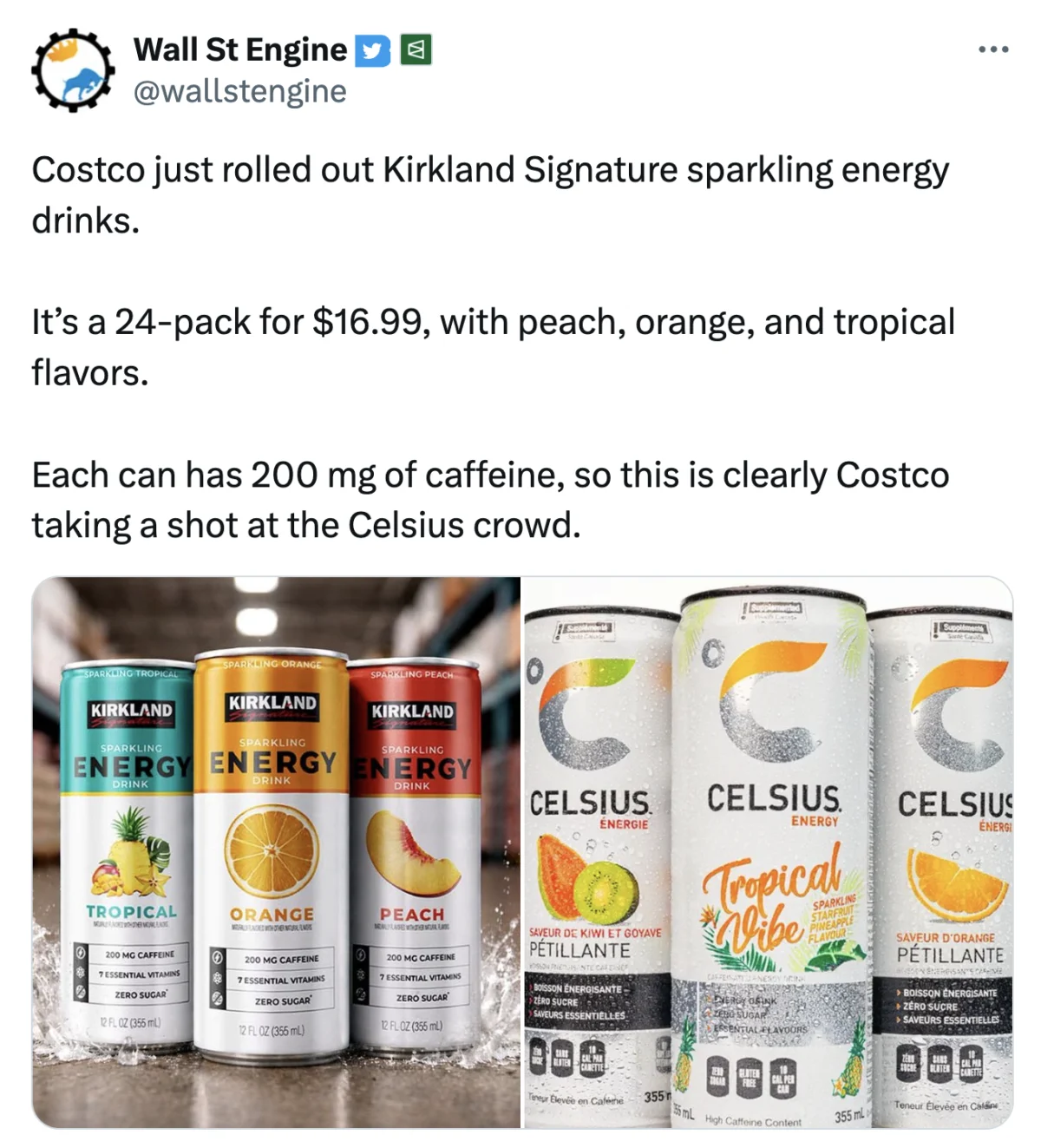 Costco’s new Kirkland energy drink is raising one big question: Is it just repackaged Celsius?