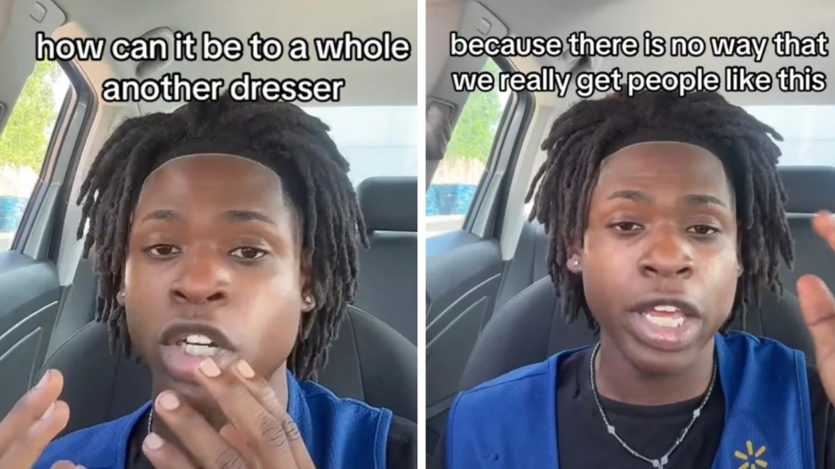 A Walmart Employee Scanned a Dresser Twice and Got $149 Both Times — the Customer Still Argued It Should Be $75 Because of a Nearby Clearance Sign