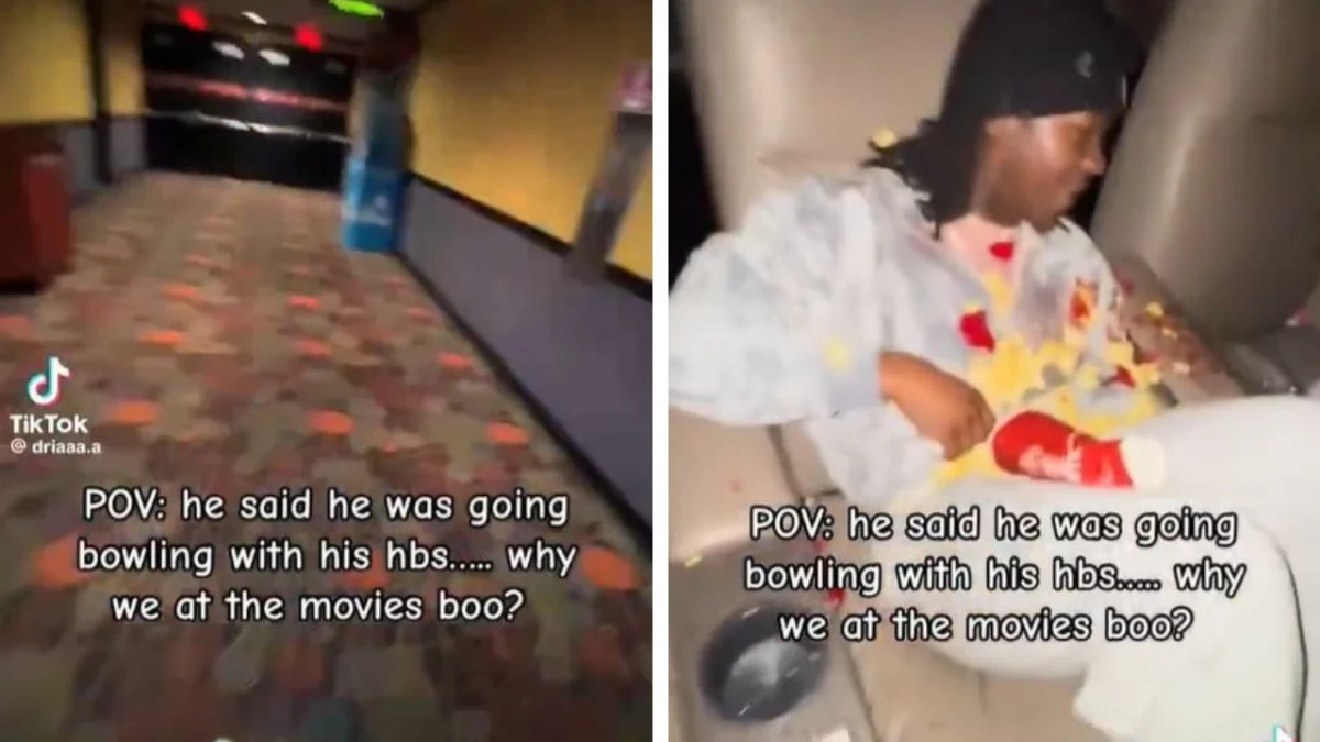 A Woman Tracked Her Boyfriend’s Location to a Movie Theater, Found Him With Another Woman, and Threw Their Food on Them — X Is Divided