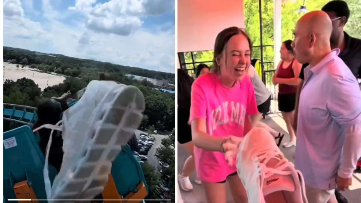 Viral Roller Coaster Video Captures Improbable Mid-Air Shoe Catch, Sparking Online Debate on Etiquette and Physics
