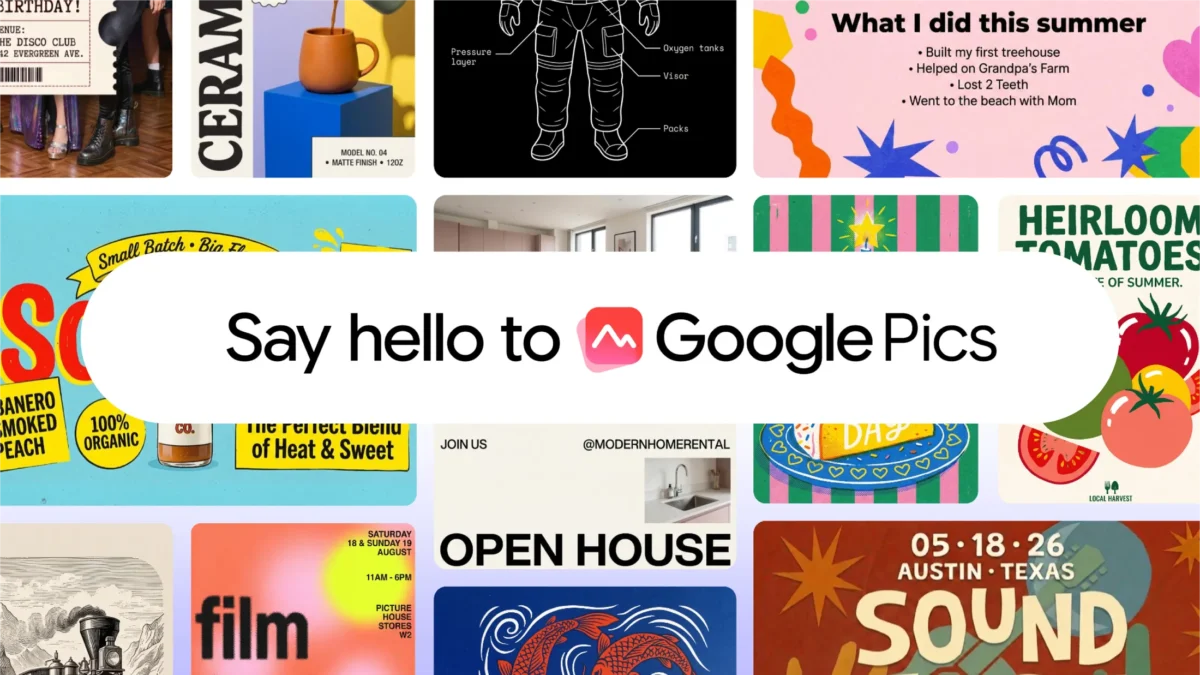 Google Launches AI-Powered ‘Google Pics’ to Revolutionize Everyday Design within Workspace and Premium AI Subscriptions