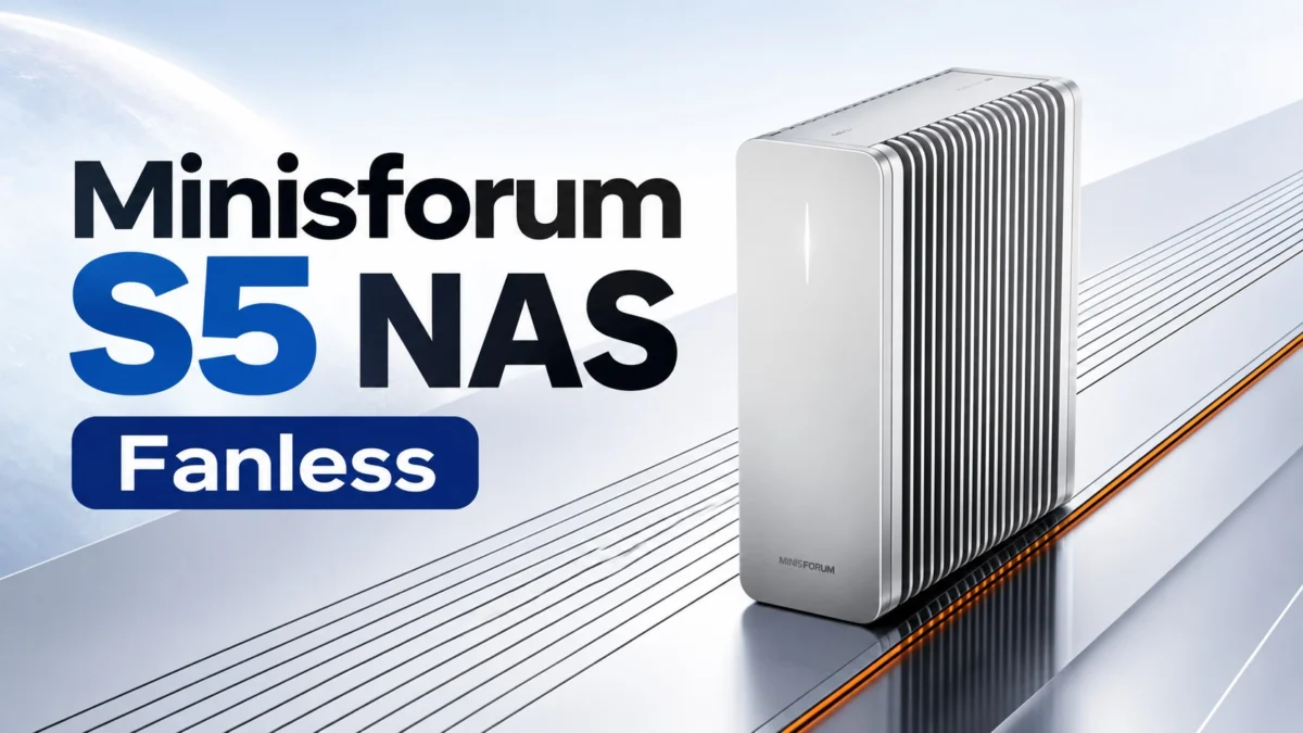 Minisforum Crams 40TB Of Storage Into Silent Fanless S5 NAS, But Settles For The Slowest Wildcat Lake Chip