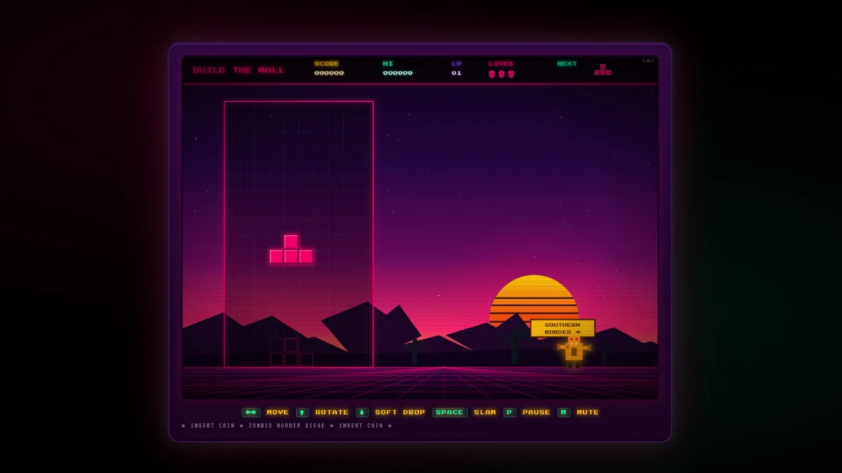 White House Unveils ‘Build the Wall’ Game, Prompting Strong Disavowal and Copyright Concerns from The Tetris Company